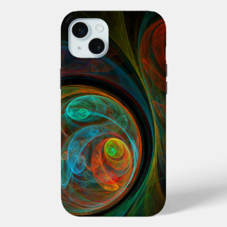 Rebirth Blue Abstract Art iPhone 15 Mini Case