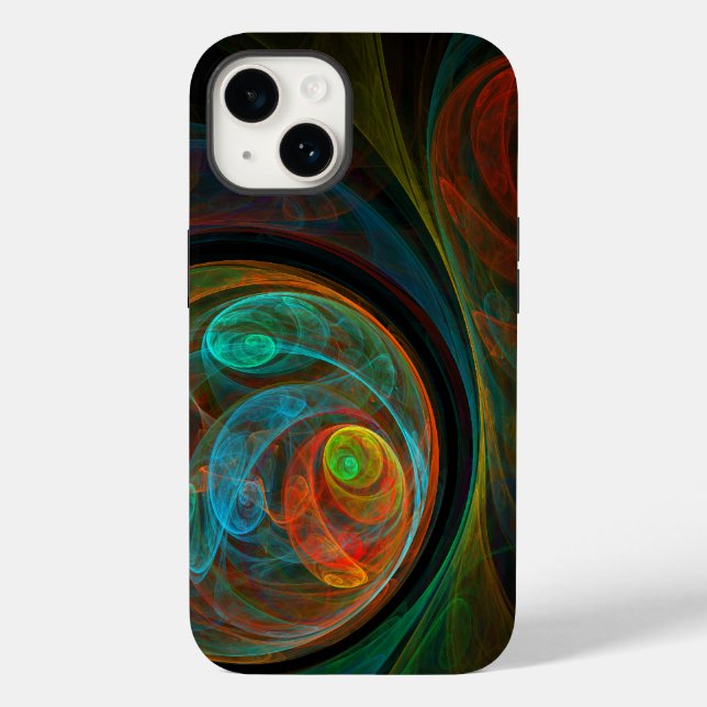 Rebirth Blue Abstract Art Case-Mate iPhone Case (Back)