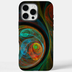Rebirth Blue Abstract Art iPhone 16 Pro Max Case