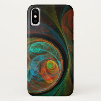 Rebirth Blue Abstract Art iPhone X Case