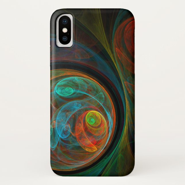 Rebirth Blue Abstract Art Case-Mate iPhone Case (Back)