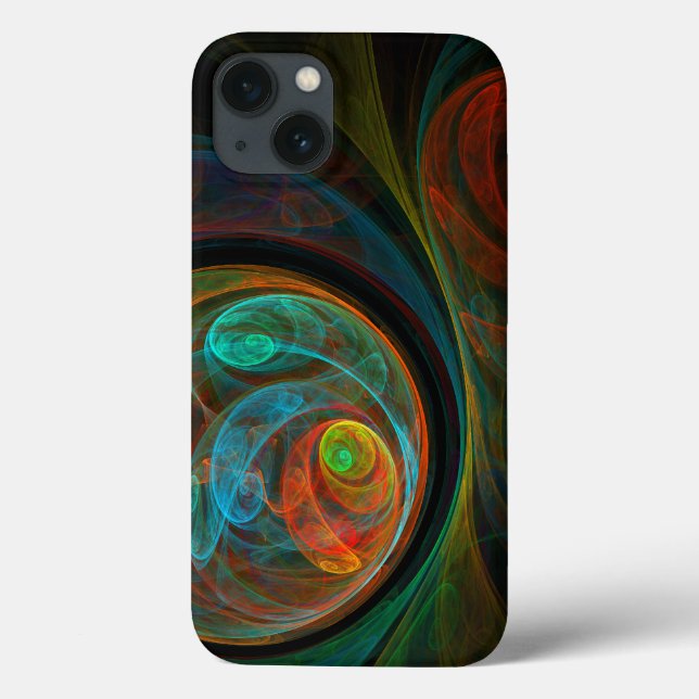 Rebirth Blue Abstract Art Case-Mate iPhone Case (Back)