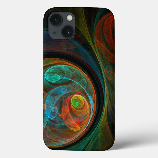 Rebirth Blue Abstract Art Case-Mate iPhone Case (Back)