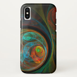 Rebirth Blue Abstract Art iPhone X Case