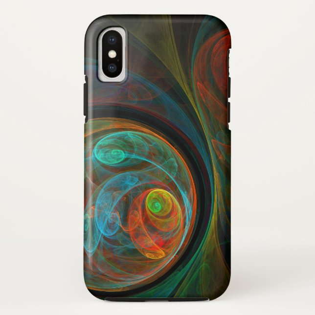 Rebirth Blue Abstract Art Case-Mate iPhone Case (Back)
