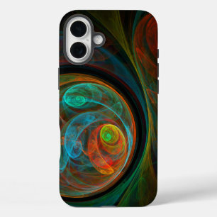 Rebirth Blue Abstract Art iPhone 16 Plus Case