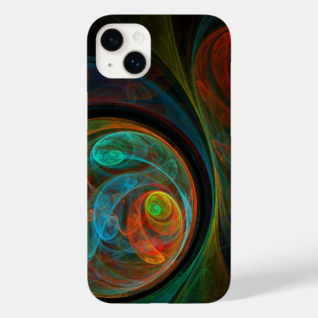 Rebirth Blue Abstract Art Case-Mate iPhone Case (Back)