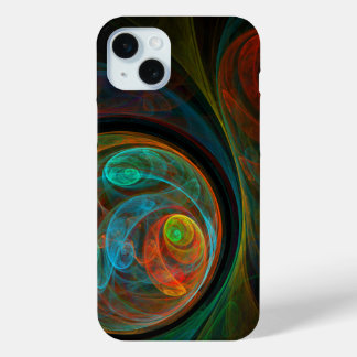 Rebirth Blue Abstract Art iPhone 15 Mini Case
