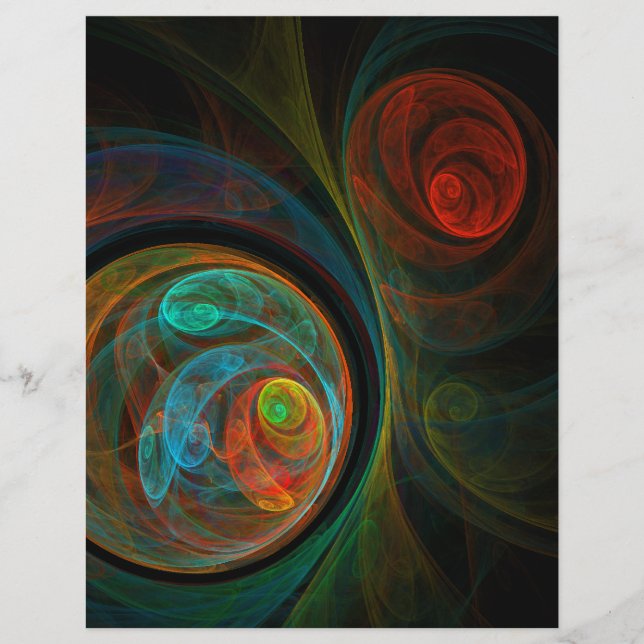 Rebirth Blue Abstract Art Flyer (Front)