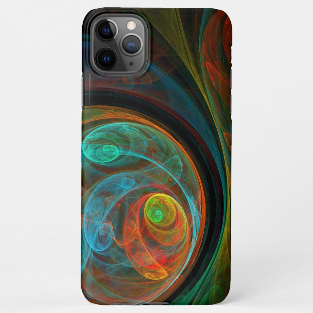 Rebirth Blue Abstract Art Glossy iPhone Case (Back)