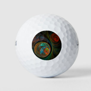 Rebirth Blue Abstract Art Golf Balls