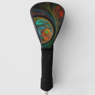 Rebirth Blue Abstract Art Golf Head Cover