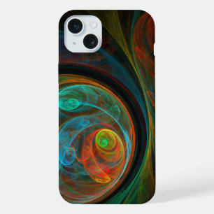 Rebirth Blue Abstract Art iPhone 15 Plus Case