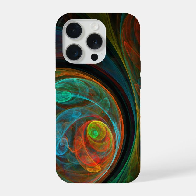 Rebirth Blue Abstract Art iPhone Case (Back)
