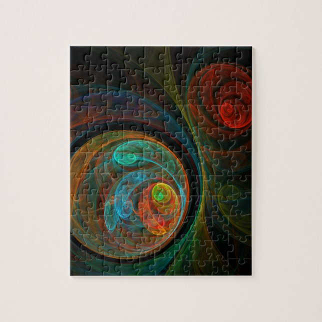 Rebirth Blue Abstract Art Jigsaw Puzzle (Vertical)