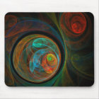 Rebirth Blue Abstract Art Mousepad