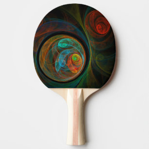 Rebirth Blue Abstract Art Ping Pong Paddle