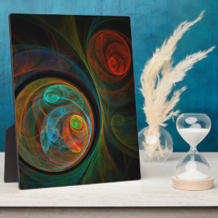 Rebirth Blue Abstract Art Plaque