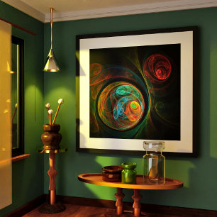 Rebirth Blue Abstract Art Print