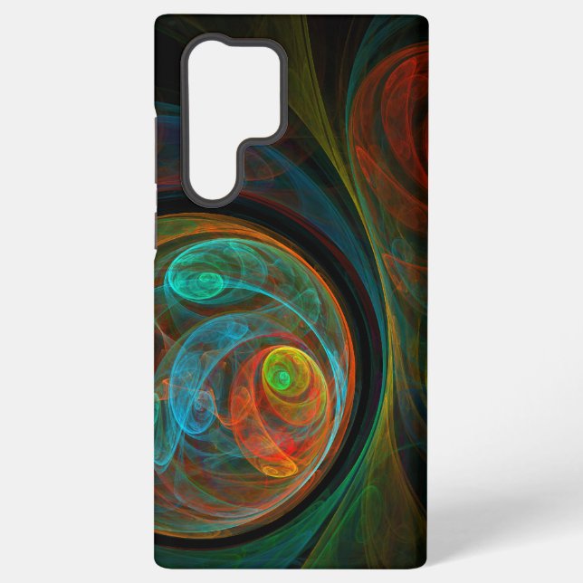 Rebirth Blue Abstract Art Samsung Galaxy S22 Ultra Case (Back)