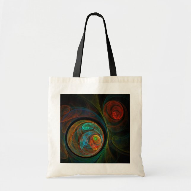 Rebirth Blue Abstract Art Tote Bag (Front)