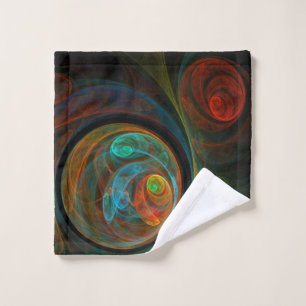 Rebirth Blue Abstract Art Wash Cloth