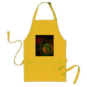 Rebirth Green Abstract Art Apron