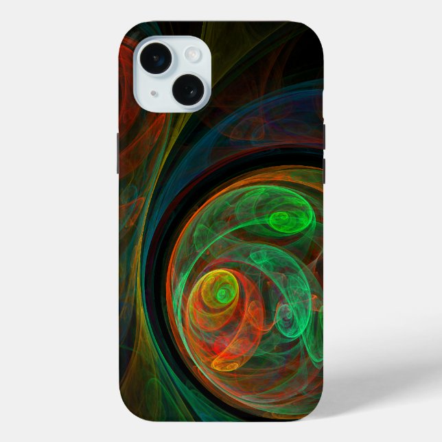 Rebirth Green Abstract Art Case-Mate iPhone Case (Back)