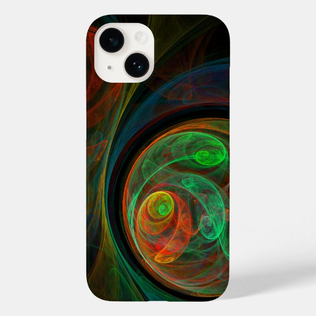 Rebirth Green Abstract Art Case-Mate iPhone Case (Back)