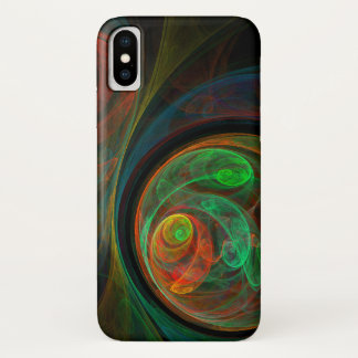 Rebirth Green Abstract Art iPhone X Case