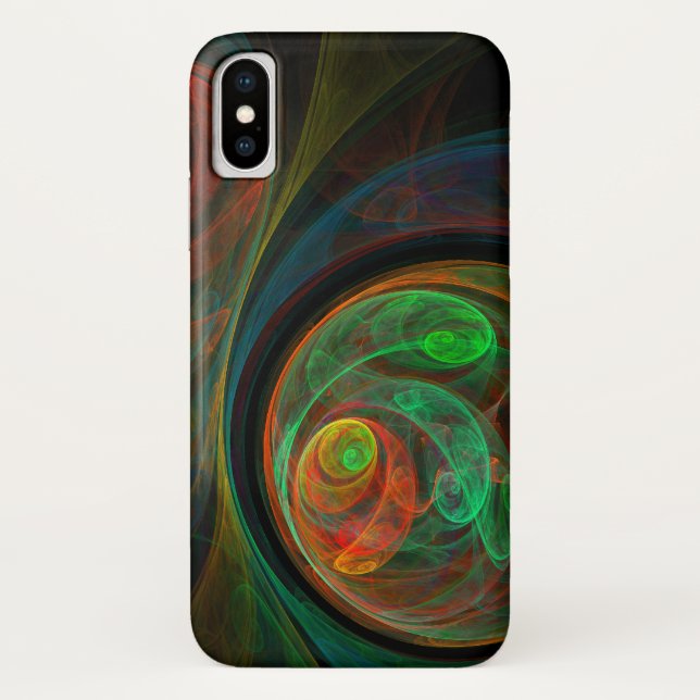 Rebirth Green Abstract Art Case-Mate iPhone Case (Back)