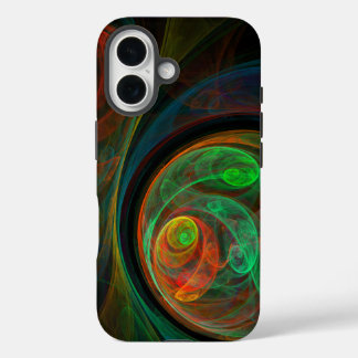 Rebirth Green Abstract Art iPhone 16 Case