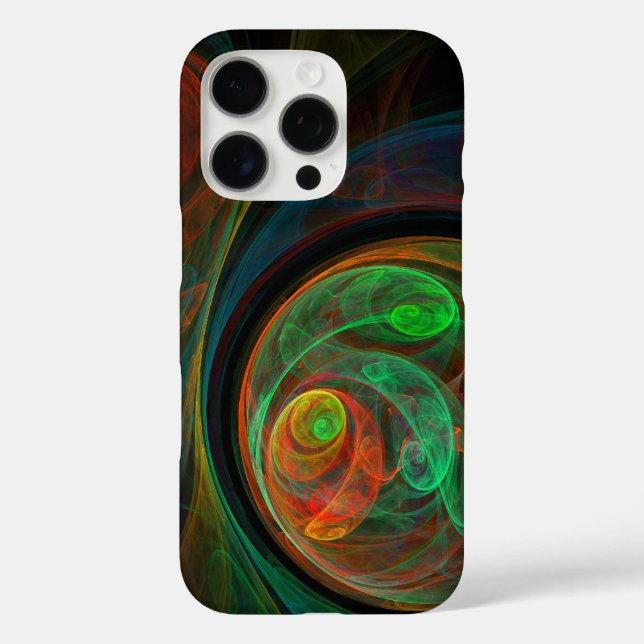 Rebirth Green Abstract Art Case-Mate iPhone Case (Back)