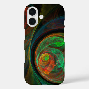 Rebirth Green Abstract Art iPhone 16 Case