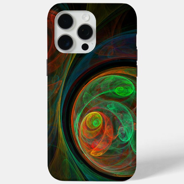 Rebirth Green Abstract Art Case-Mate iPhone Case (Back)