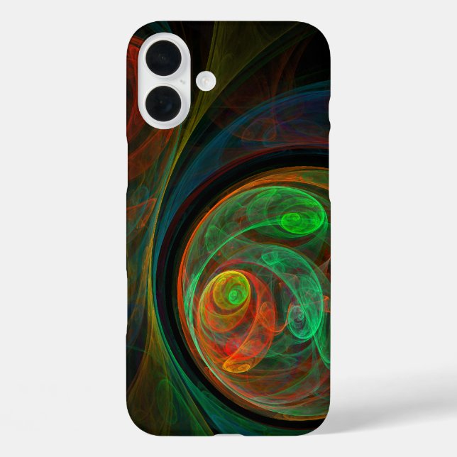 Rebirth Green Abstract Art Case-Mate iPhone Case (Back)