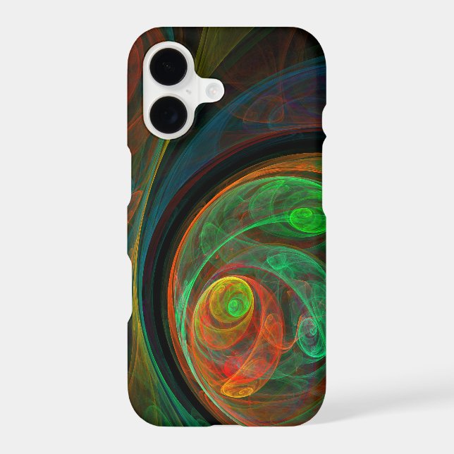 Rebirth Green Abstract Art iPhone Case (Back)