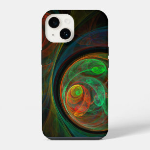 Rebirth Green Abstract Art iPhone 14 Case