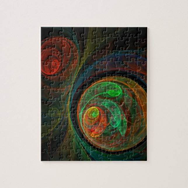 Rebirth Green Abstract Art Jigsaw Puzzle (Vertical)