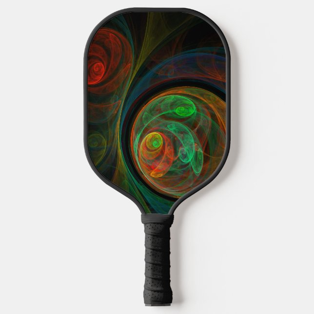 Rebirth Green Abstract Art Pickleball Paddle (Front)