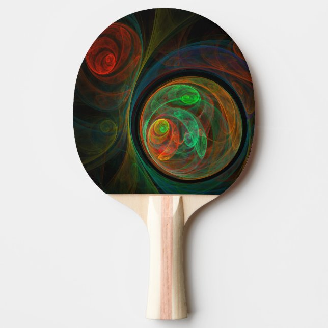 Rebirth Green Abstract Art Ping Pong Paddle (Front)