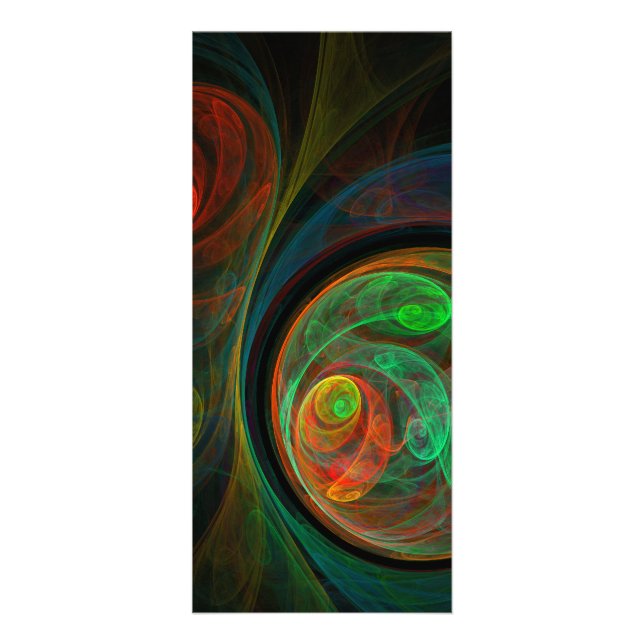 Rebirth Green Abstract Art Rack Card (Front)