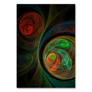 Rebirth Green Abstract Art Table Card
