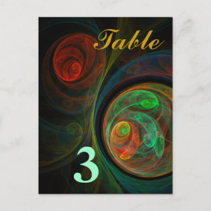 Rebirth Green Table Number Postcard