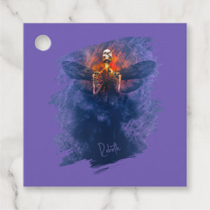 Rebirth. Skeleton with wings rising up Favour Tags