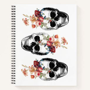Rebirth - Skulls Blossoming Notebook