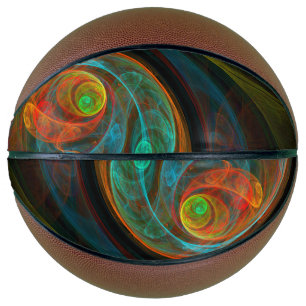 Rebirth Spiral Modern Cosmic Abstract Art Basketball