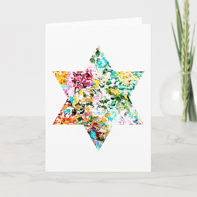 Rebirth Star Jewish Sympathy  Card (Front)