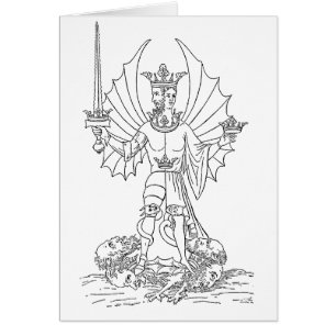 Rebis Colouring Page Greeting Card