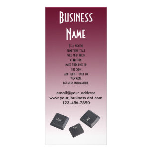 Reboot Computer Keys Rack Card